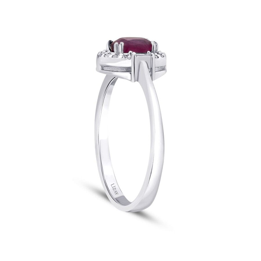 0,95 ct. Diamant Rubin Ring