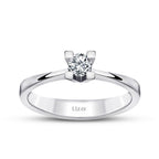 0.15 ct. Diamant Rund Solitär Verlobungsring