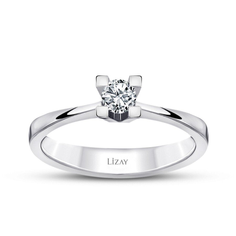 0.15 ct. Diamant Rund Solitär Verlobungsring