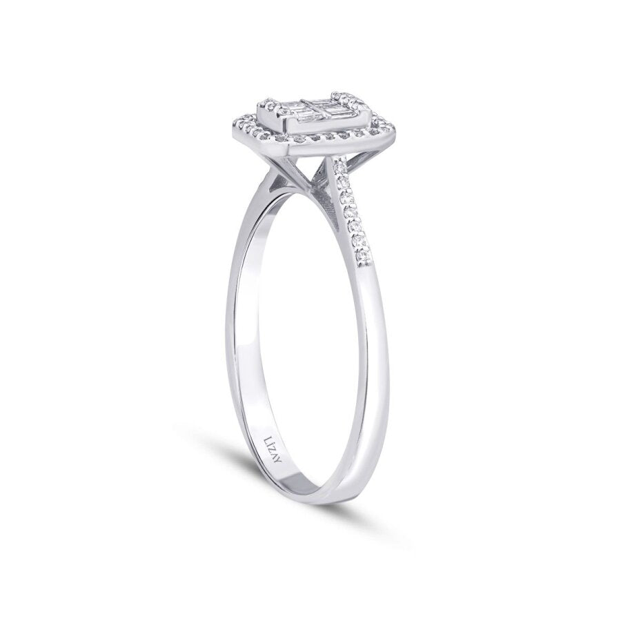 0,22 ct. Diamant Baguette Ring