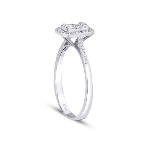 0,22 ct. Diamant Baguette Ring