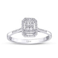 0,22 ct. Diamant Baguette Ring