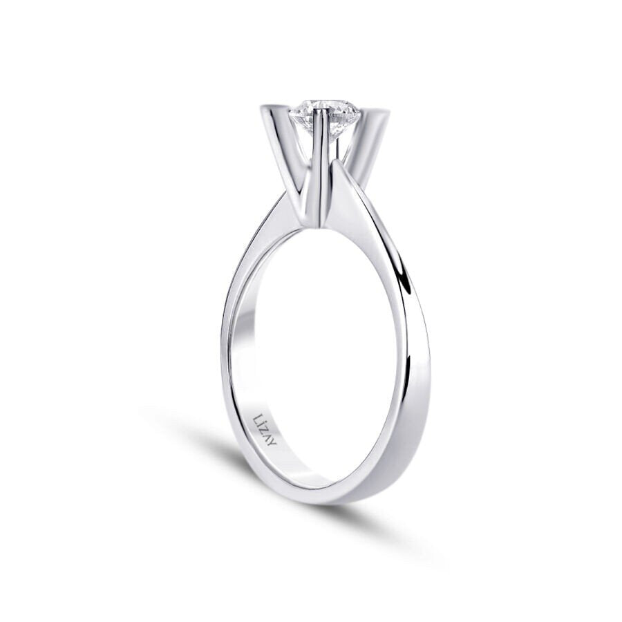 0.15 ct. Diamant Rund Solitär Verlobungsring