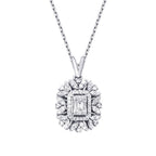 0,30 ct. Diamant Baguette Halskette