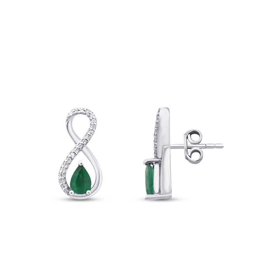 0.81 ct. Diamant Smaragd Ohrringe