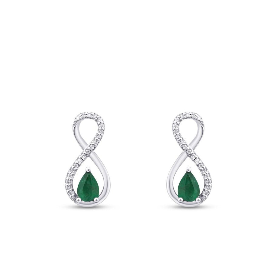 0.81 ct. Diamant Smaragd Ohrringe