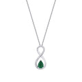 0,37 ct. Diamant Smaragd Halskette