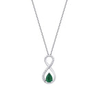 0,37 ct. Diamant Smaragd Halskette