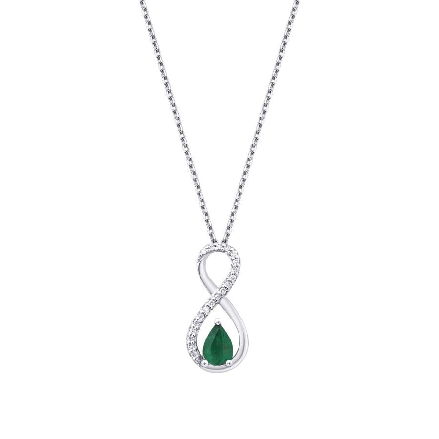 0.37 ct. Diamant Smaragd Halskette