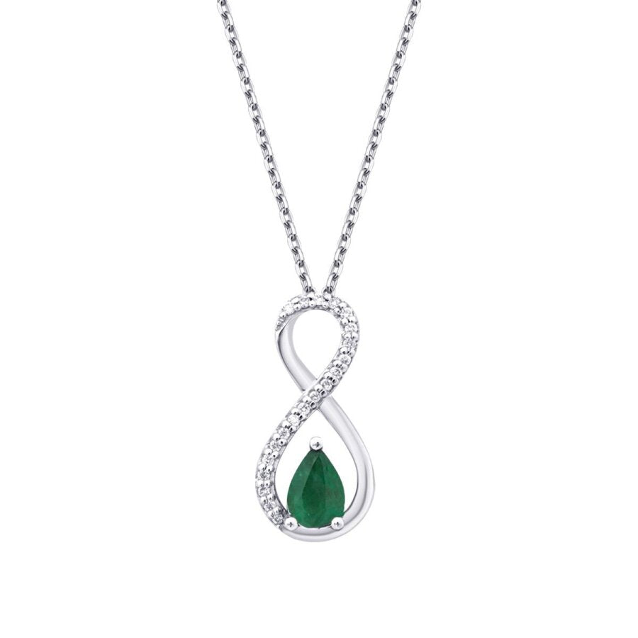 0.37 ct. Diamant Smaragd Halskette