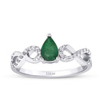 0,43 ct. Diamant Smaragd Ring