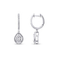 0,43 ct. Diamant Tropfen Baguette Ohrringe