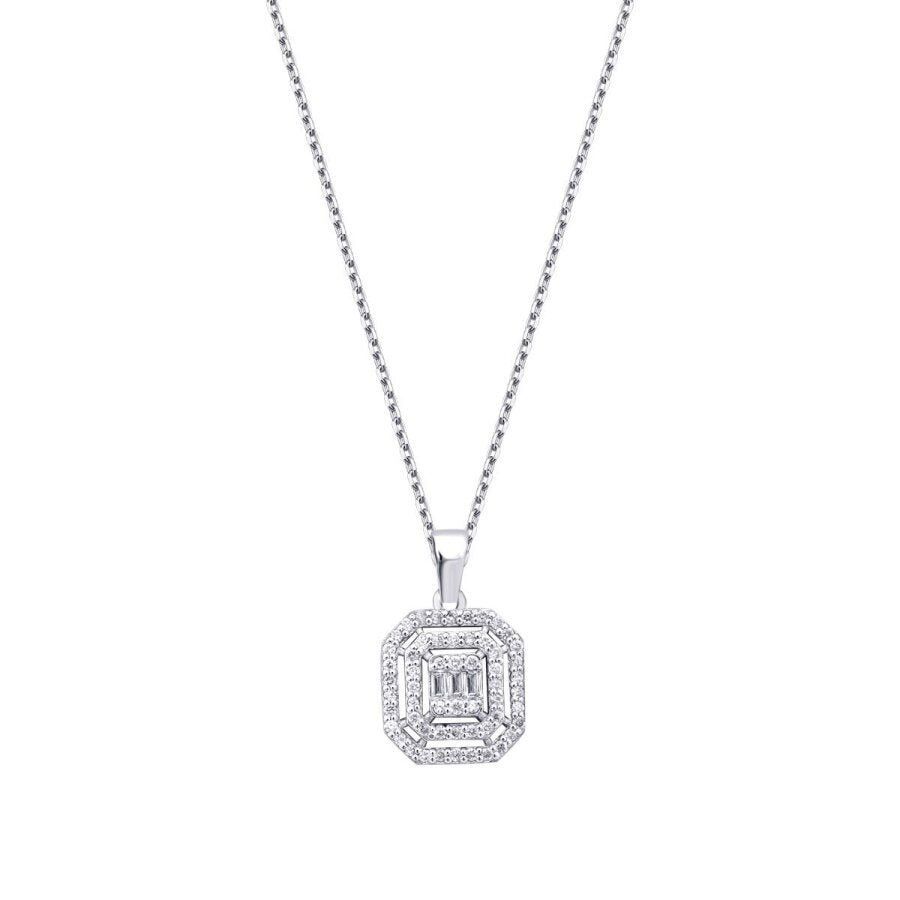 0,23 ct. Diamant Baguette Trend Halskette