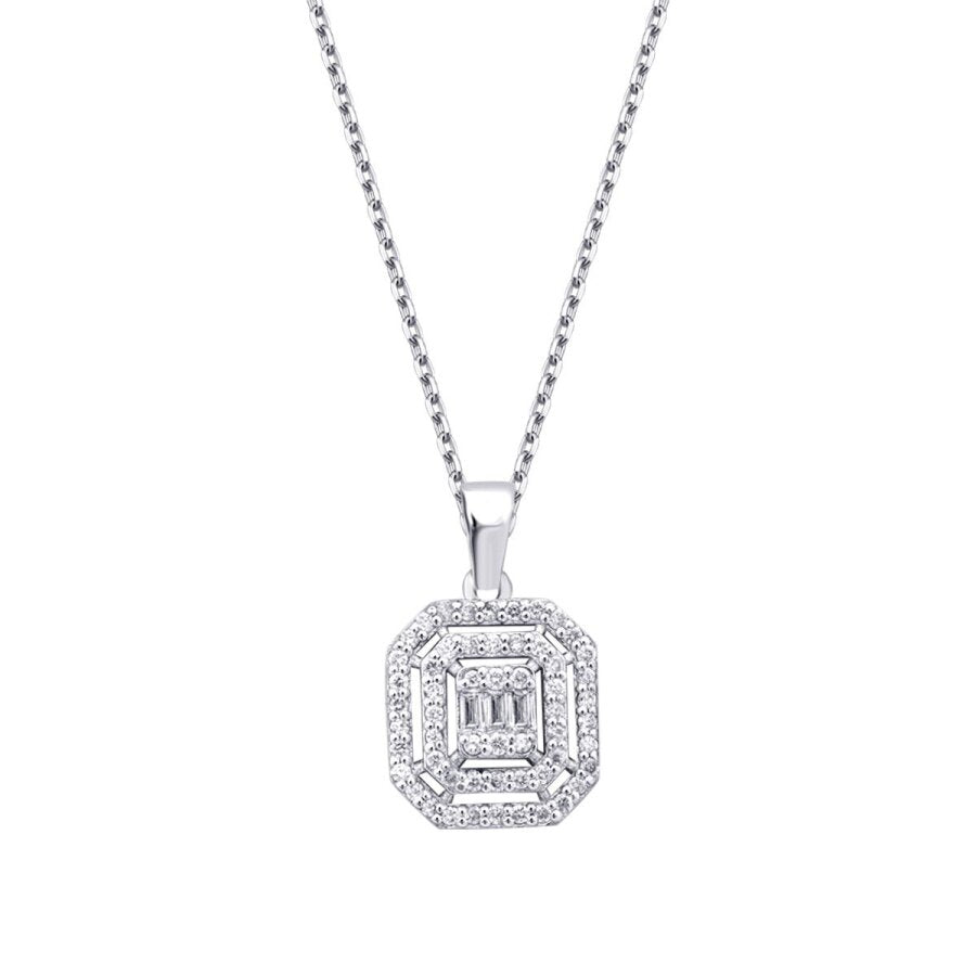 0,23 ct. Diamant Baguette Trend Halskette