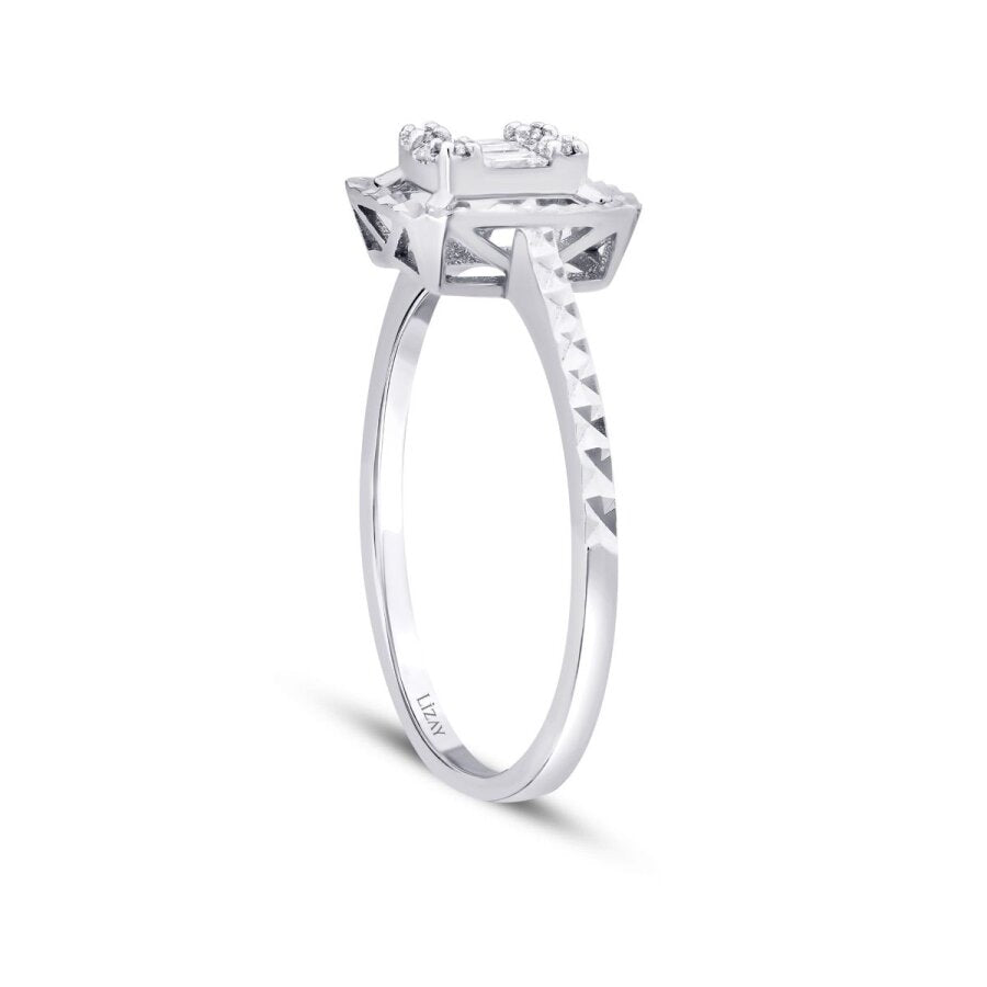 0,12 ct. Diamant Baguette Ring