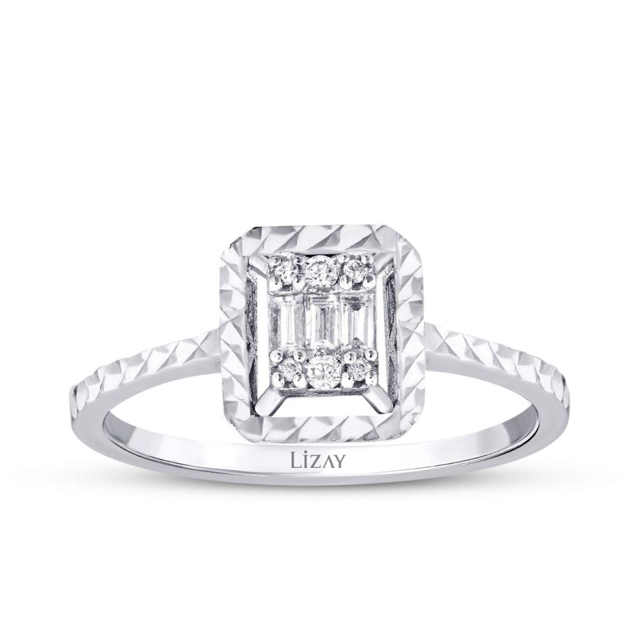 0,12 ct. Diamant Baguette Ring