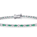 1,63 ct. Diamant Smaragd Armband