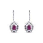 3,84 ct. Diamant Rubin Ohrringe