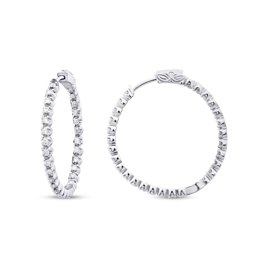 1.42 ct. Diamant Creolen Ohrringe