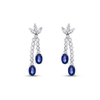 2,66 ct. Diamant Saphir Ohrringe