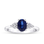 0,94 ct. Diamant Saphir Ring