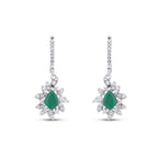2,06 ct. Diamant Smaragd Ohrringe