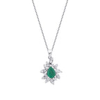 0,84 ct. Diamant Smaragd Halskette