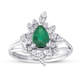 1,01 ct. Diamant Smaragd Ring