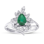 1,01 ct. Diamant Smaragd Ring