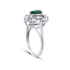1,01 ct. Diamant Smaragd Ring