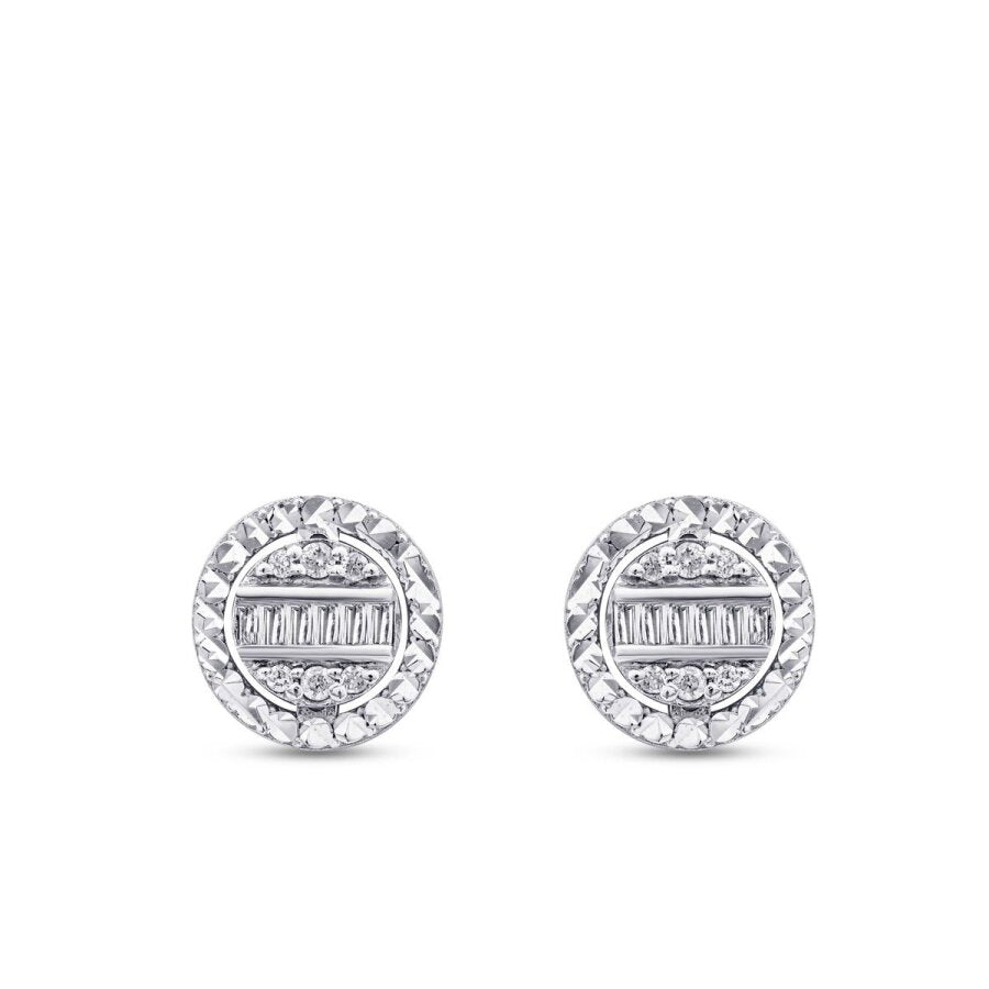 0,20 ct. Diamant Baguette Ohrringe