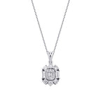 0.49 ct. Diamant Baguette Halskette
