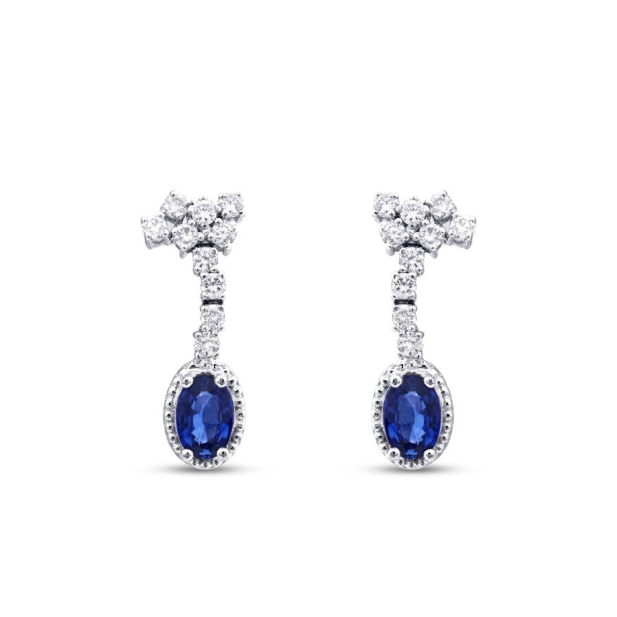 1.44 ct. Diamant Saphir Ohrringe