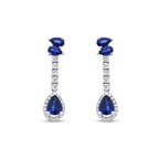 2.82 ct. Diamant Saphir Ohrringe