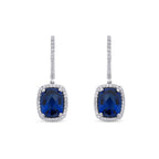 4.33 ct. Diamant Saphir Ohrringe
