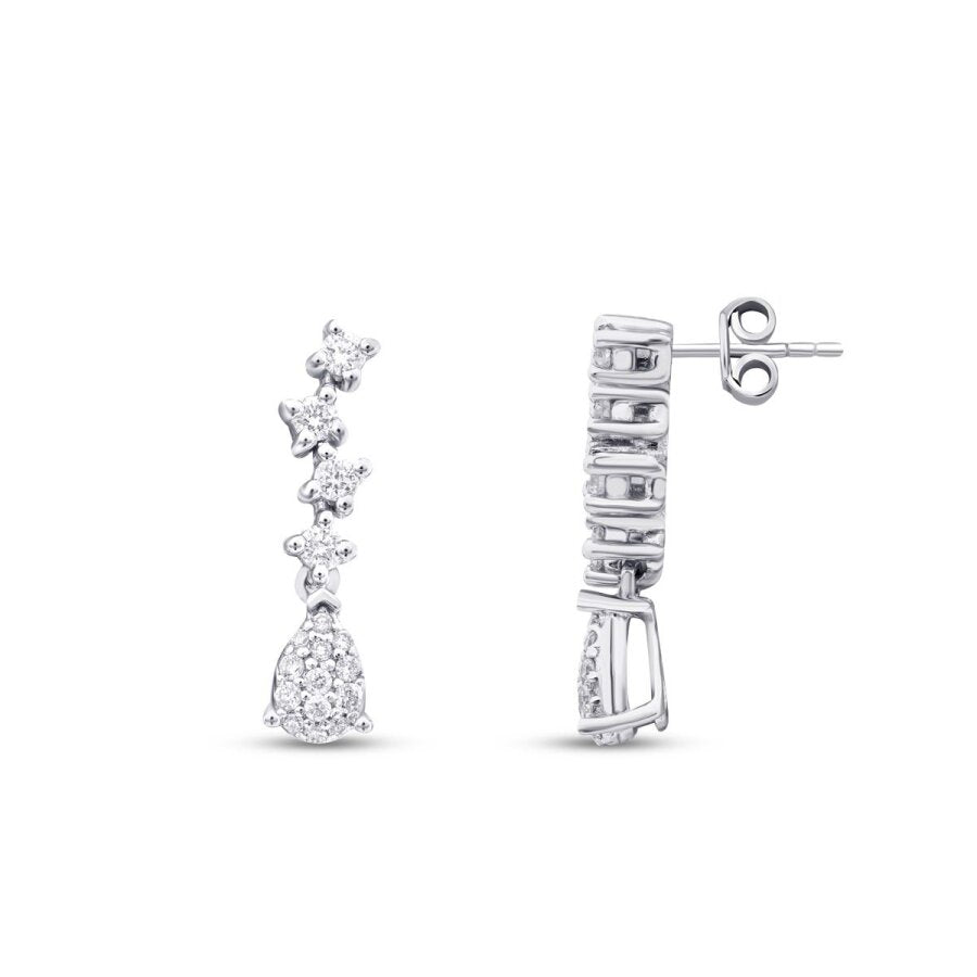 0,28 ct. Diamant Tropfen Trend Ohrringe