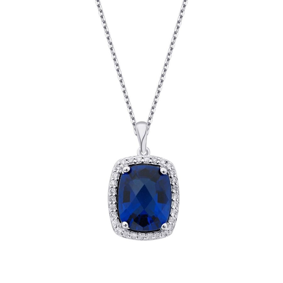 1.96 ct. Diamant Saphir Halskette