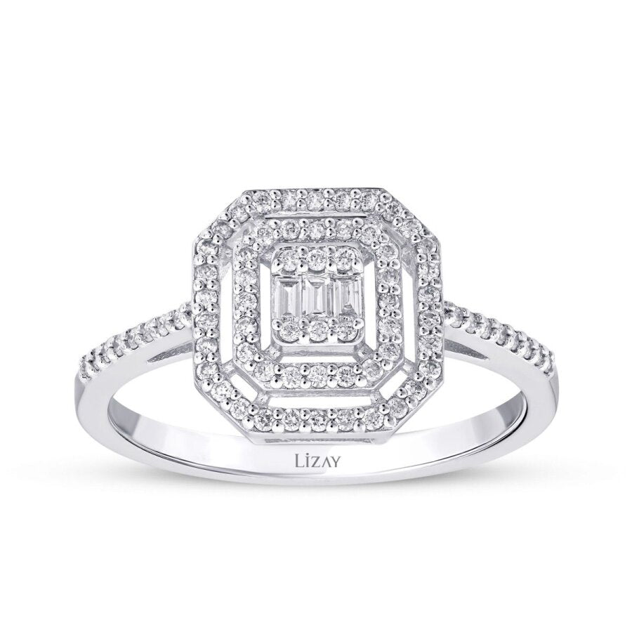 0,28 ct. Diamant Baguette Ring