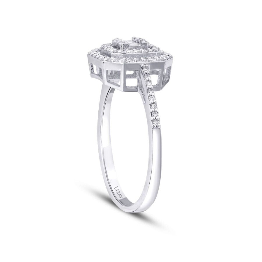 0,28 ct. Diamant Baguette Ring