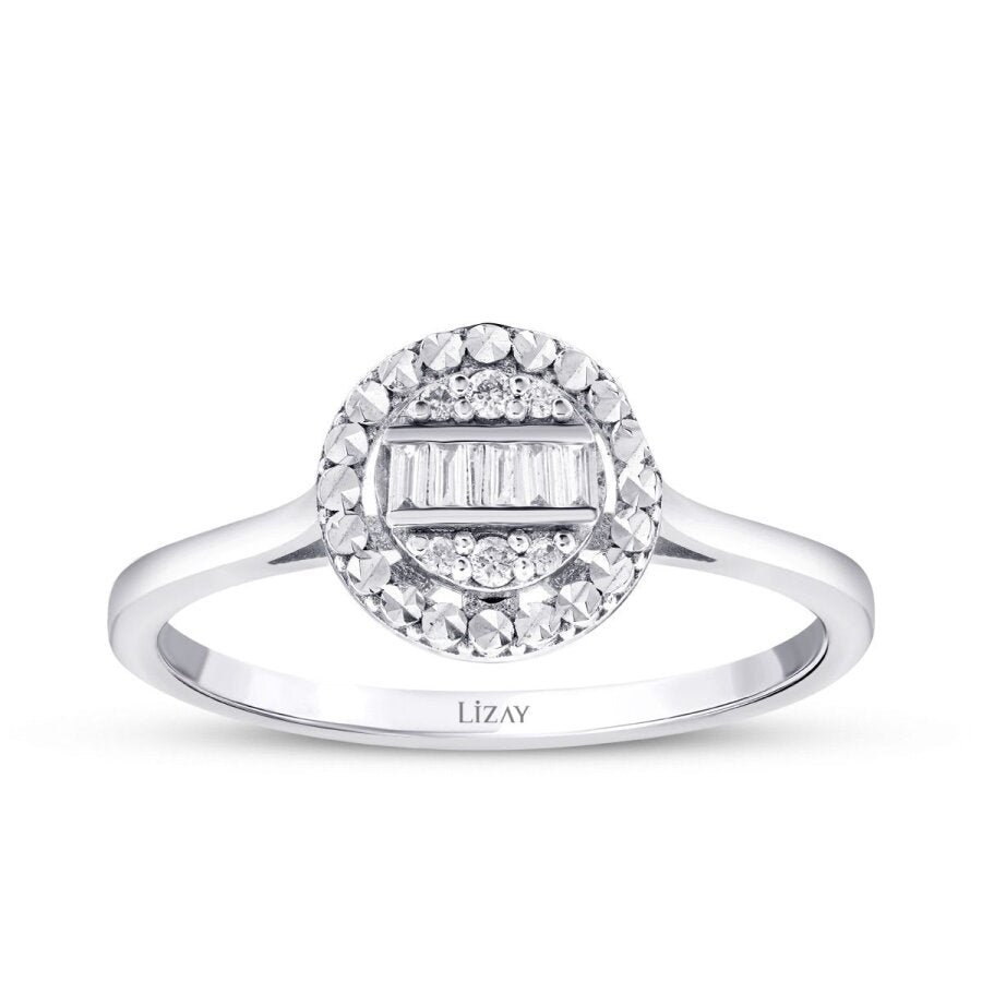 0,11 ct. Diamant Baguette Ring