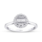 0,11 ct. Diamant Baguette Ring