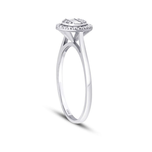0,11 ct. Diamant Baguette Ring