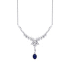 2.05 ct. Diamant Saphir Halskette