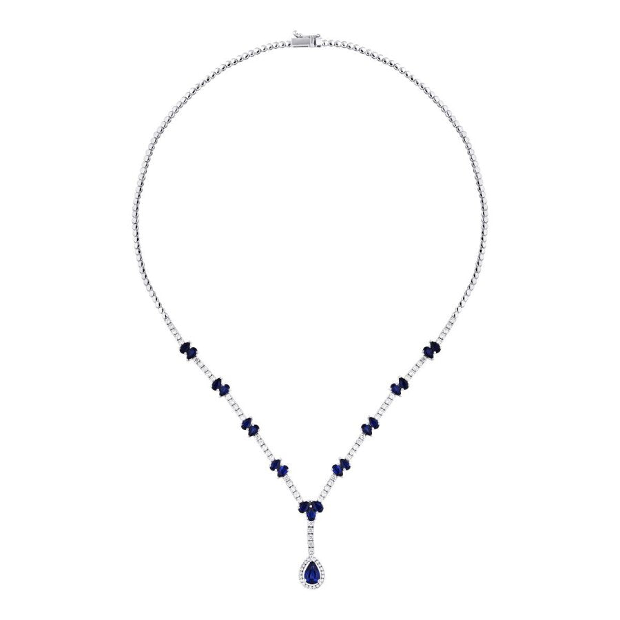 8.06 ct. Diamant Saphir Halskette