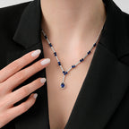 8.06 ct. Diamant Saphir Collier