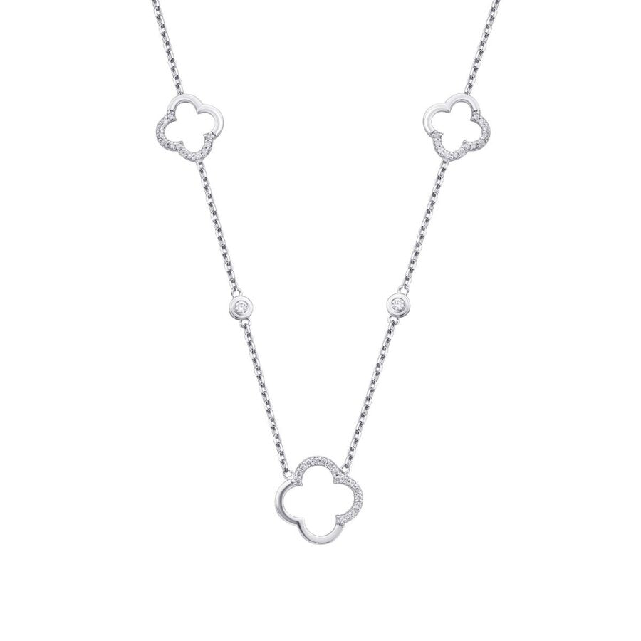 0.26 ct. Diamant Clover Halskette