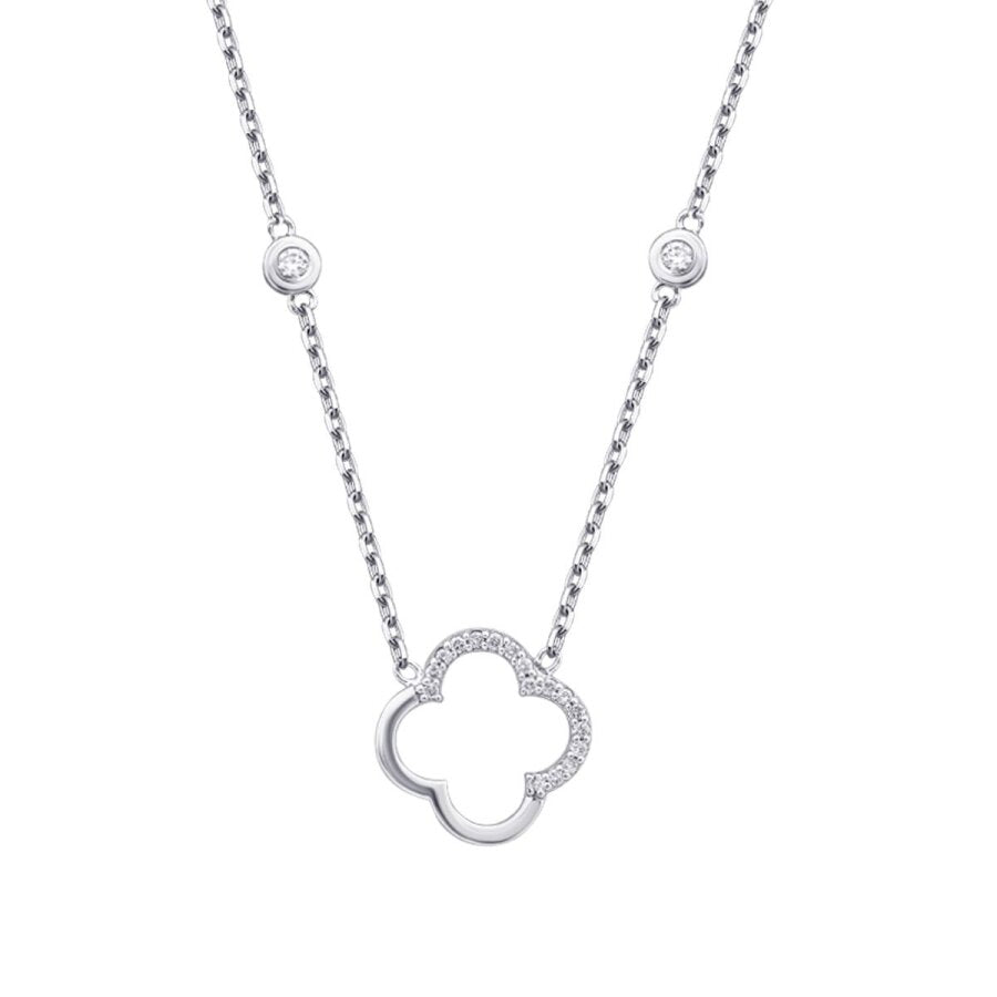 0,26 ct. Diamant Kleeblatt-Halskette