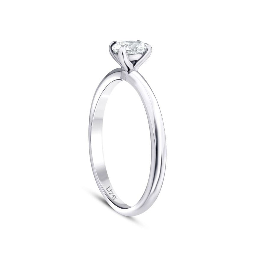 0,80 ct. Diamant Oval Solitär Verlobungsring