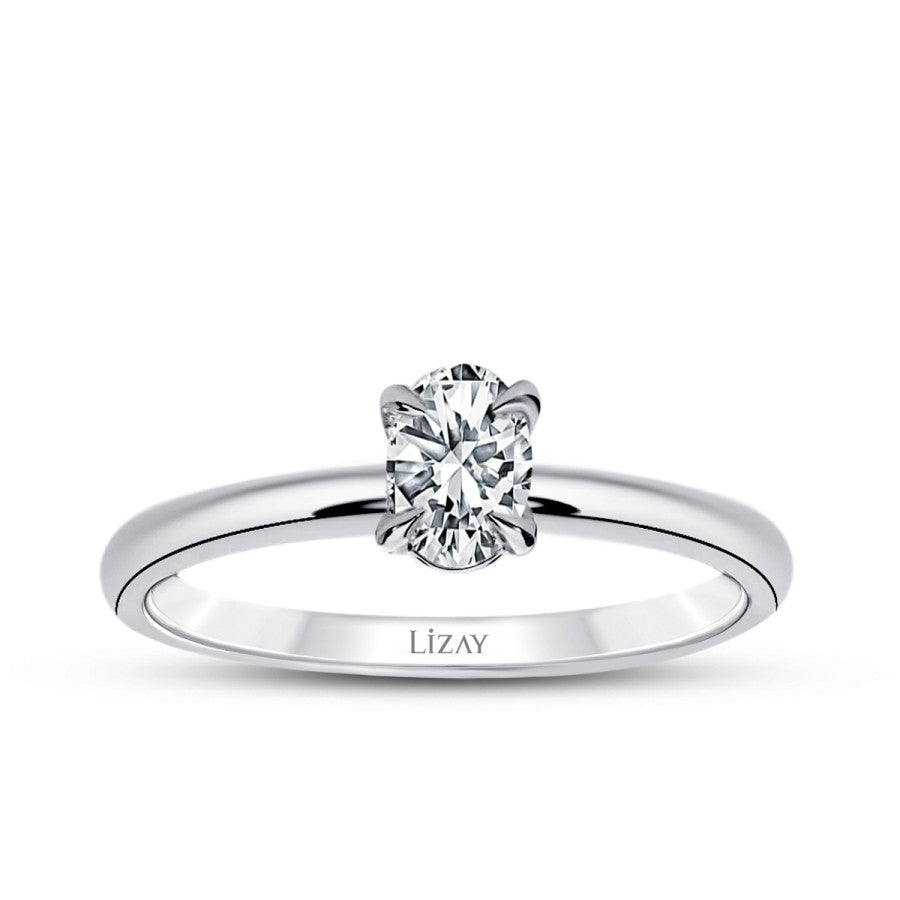 0,80 ct. Diamant Oval Solitär Verlobungsring