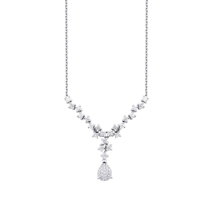 0.54 ct. Diamant Tropfen Trend Halskette